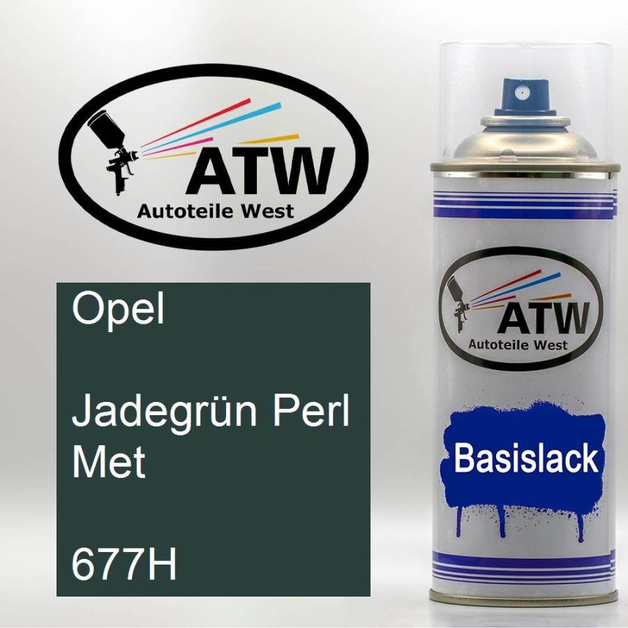 Opel, Jadegrün Perl Met, 677H: 400ml Sprühdose, von ATW Autoteile West.